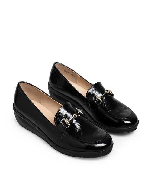 Zapato Casual Negro Charol Hebilla 3351CL